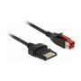 Delock 85477 Cable PoweredUSB 24 V a 8 Pines 1 m Negro para Impresoras POS y Terminales