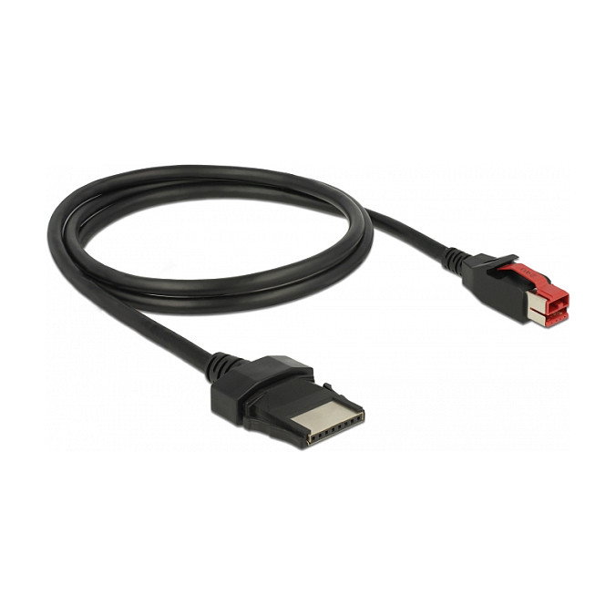 Delock 85477 Cable PoweredUSB 24 V a 8 Pines 1 m Negro para Impresoras POS y Terminales