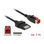 Delock 85477 Cable PoweredUSB 24 V a 8 Pines 1 m Negro para Impresoras POS y Terminales