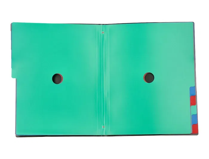 Liderpapel Carpeta Clasificadora Polipropileno Negro 12 Departamentos Portafirmas DIN A4