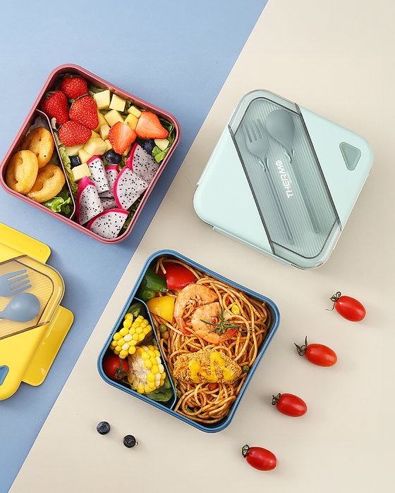 Inde Fiambrera Porta Alimentos Cuadrada 1000ml 17x17x7.5cm (12 Unidades)