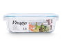 VIVALTO Fiambrera de Borosilicato Hermética 2260ml