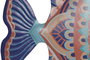 DKD Home Decor Decoración Pared Mediterráneo Azul Naranja Pez Metal 30.5 x 26 x 1 cm (6 Unidades)
