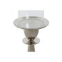 DKD Home Decor Portavelas de Aluminio y Cristal Cromado 14x14x38 cm