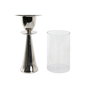 DKD Home Decor Portavelas de Aluminio y Cristal Cromado 14x14x38 cm