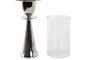 DKD Home Decor Portavelas Plateado Aluminio y Cristal 14 x 38 x 14 cm
