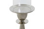 DKD Home Decor Portavelas Plateado Aluminio y Cristal 14 x 38 x 14 cm