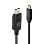 Lindy 43502 Adaptador Cable Vídeo USB-C a DisplayPort 3m Negro - Macho a Macho - 4K 60Hz 21.6Gbit/s