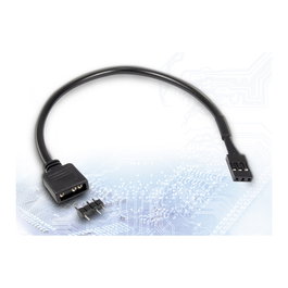 Inter-Tech Adaptador 1x 3pin 5V RGB a 1x VDG-Anschluss, 20cm