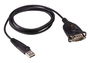 Aten UC232AF Adaptador USB a RS-232 (FTDI), Convertidor Serie DB-9 para PC y Laptops, Cable 1.2M, Plug and Play, Soporte Windows/Mac/Linux