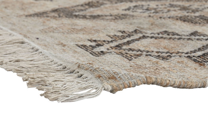 DKD Home Decor Alfombra Carpet kilm 1 Marron Yute y Algodon Tejido a mano 200 x 300 cm