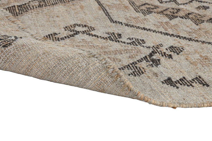 DKD Home Decor Alfombra Carpet kilm 1 Marron Yute y Algodon Tejido a mano 200 x 300 cm