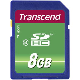 Transcend TS8GSDHC4 Tarjeta de memoria SDHC 8 GB Negro