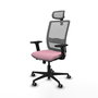 PIQUERAS Y CRESPO Silla de oficina Haches Rosa y Gris