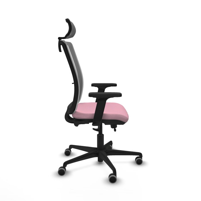 PIQUERAS Y CRESPO Silla de oficina Haches Rosa y Gris