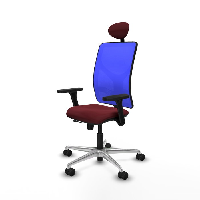 PIQUERAS Y CRESPO Silla de oficina Motilla Granate y Azul