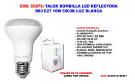 TALOX Bombilla LED Reflectora R80 E27 10W 6500K Luz Blanca