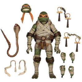 NECA Figura Ultimate Michelangelo as the Mummy Las Tortugas Ninja 18cm Articulada con Accesorios