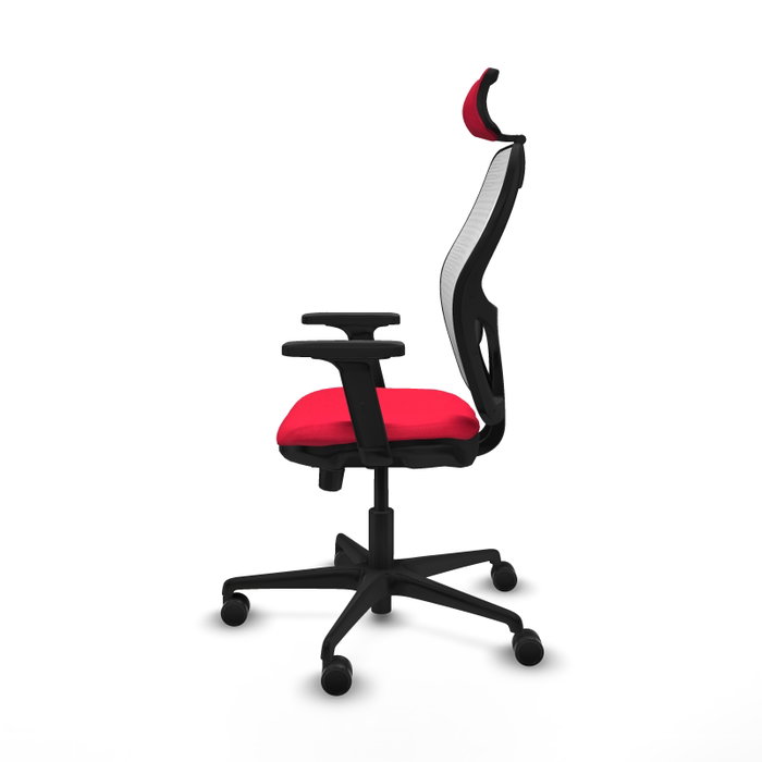 PIQUERAS Y CRESPO Silla de oficina Jorquera con mecanismo Sincro/Traslack, Rojo y Blanco PIQUERAS Y CRESPO Silla de oficina Jorquera con mecanismo Sincro/Traslack, Rojo y Blanco