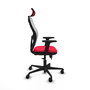 PIQUERAS Y CRESPO Silla de oficina Jorquera con mecanismo Sincro/Traslack, Rojo y Blanco