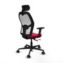 PIQUERAS Y CRESPO Silla de oficina Jorquera con mecanismo Sincro/Traslack, Rojo y Blanco