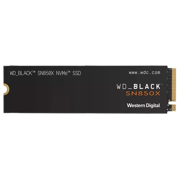 Western Digital WD_BLACK SN850X 1TB SSD Interno M.2 2280 PCIe 4.0 NVMe, Hasta 7300 MB/s, Disco SSD para Gaming, Negro, Referencia WD_BB9G0010BNC