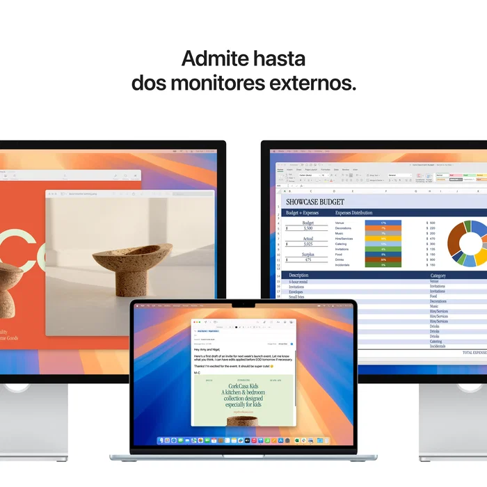 Apple MacBook Air 15,3 Pulgadas Chip M4 16 GB 512 GB SSD Plata