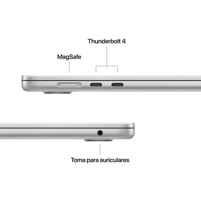Apple MacBook Air 15,3 Pulgadas Chip M4 16 GB 512 GB SSD Plata