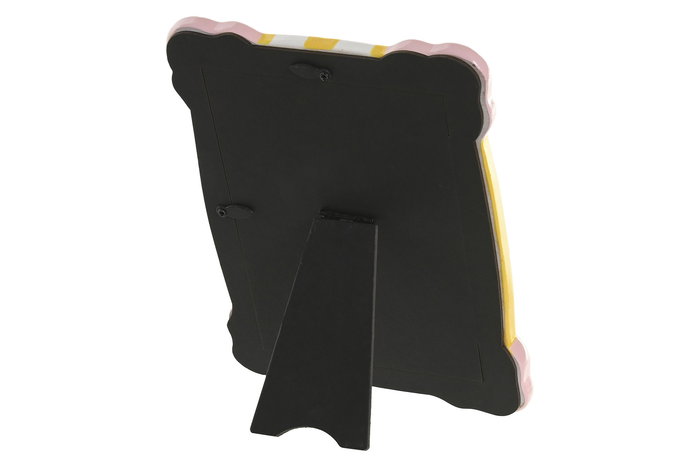 DKD Home Decor Marco de Fotos 15x20 Rosa Amarillo Cerámica Cristal 8 Unidades 22 x 16 cm