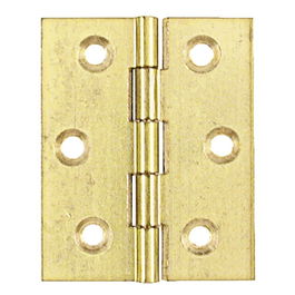 HERRAJES ALK Bisagra Laton Plana Sin Remate 40-35 Acabado Nova Latón Mate Medidas Nova 40X35