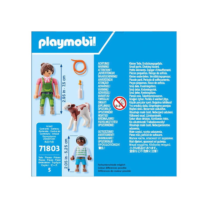 PLAYMOBIL Granjera con Ternero Duo Pack 71803