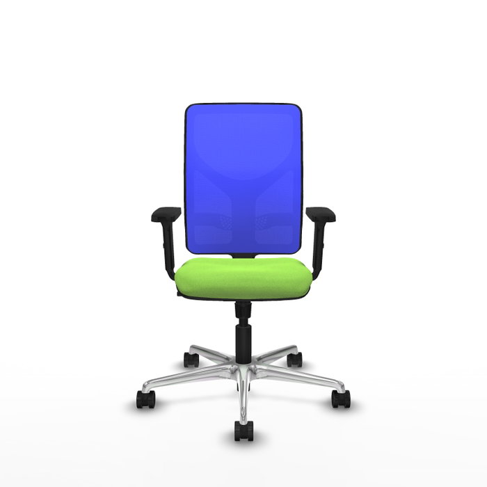 PIQUERAS Y CRESPO Silla de oficina Motilla con mecanismo Sincro, Pistacho y Azul