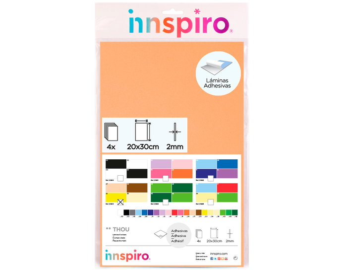 Innspiro Set de 4 láminas de goma EVA adhesivas otoño 20x30cm Innspiro Set de 4 láminas de goma EVA adhesivas otoño 20x30cm