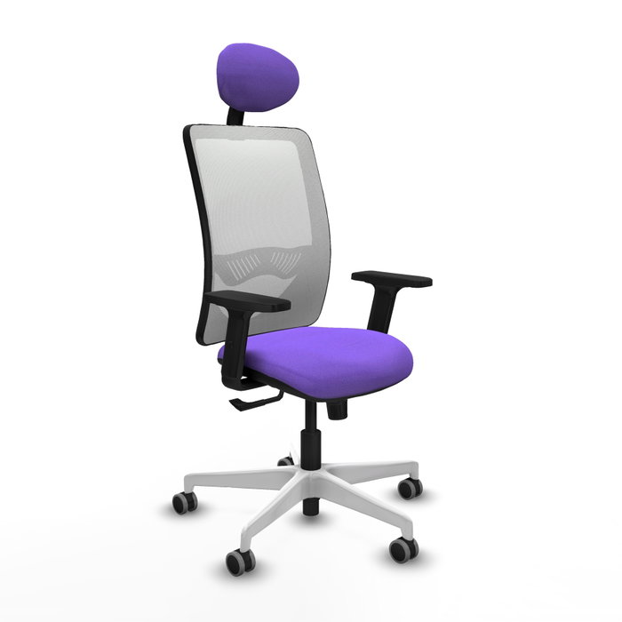 PIQUERAS Y CRESPO Silla de oficina Zulema con mecanismo Sincro, Lila y Blanco PIQUERAS Y CRESPO Silla de oficina Zulema con mecanismo Sincro, Lila y Blanco