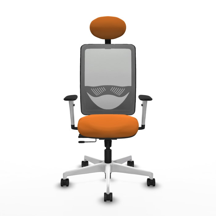PIQUERAS Y CRESPO Silla de oficina Zulema Naranja y Gris