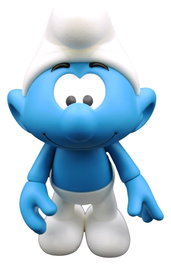 Puppy Los Pitufos Figura de Vinilo Pitufo Blanco y Azul - Flocked