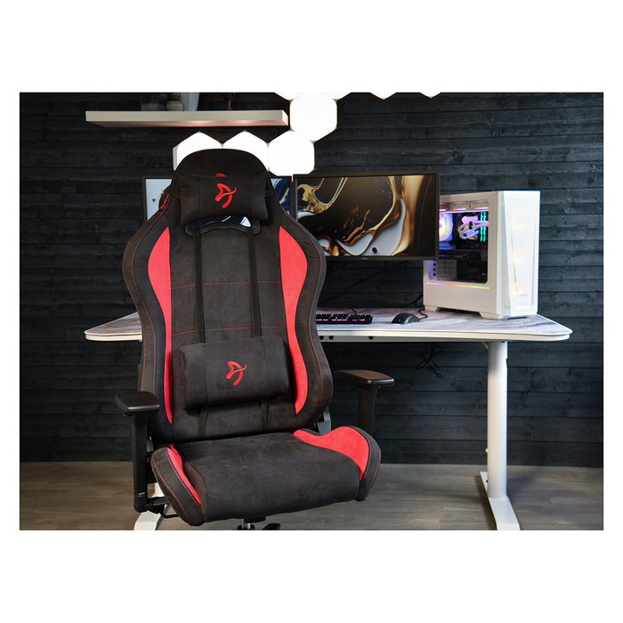 Arozzi Silla Gaming Torretta SuperSoft, Color Negro con Rojo