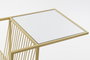DKD Home Decor Revistero Dorado Metal y Espejo 35 x 71 x 48 cm
