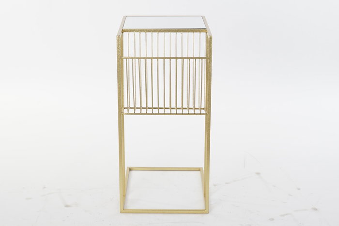 DKD Home Decor Revistero Dorado Metal y Espejo 35 x 71 x 48 cm DKD Home Decor Revistero Dorado Metal y Espejo 35 x 71 x 48 cm