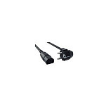 Bachmann 356.172 Cable de Red con Enchufe Schutzkontakt Kaltgeräte, Conector C13, Longitud 0.5m, Negro