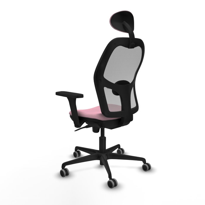 PIQUERAS Y CRESPO Silla de oficina Jorquera Rosa y Gris