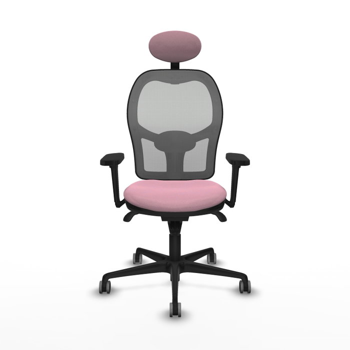 PIQUERAS Y CRESPO Silla de oficina Jorquera Rosa y Gris