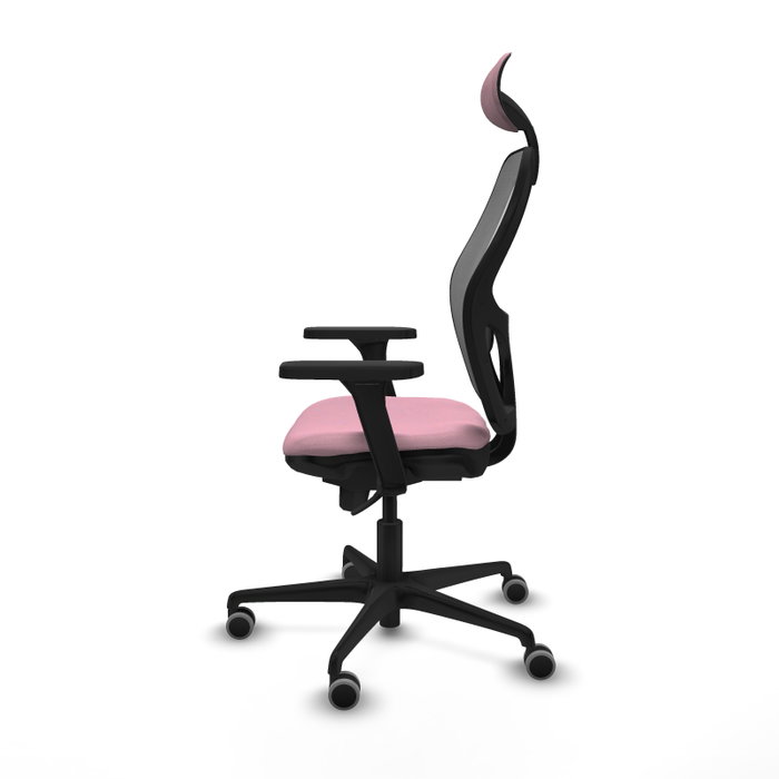 PIQUERAS Y CRESPO Silla de oficina Jorquera Rosa y Gris