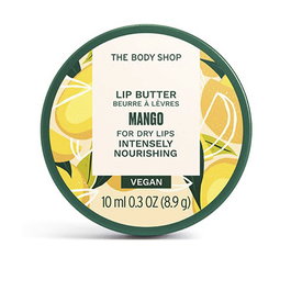 The Body Shop MANGO Lip Butter, Bálsamo Labial Hidratante con Aceite de Semilla de Mango y Manteca de Karité, 10 ml