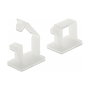 DeLOCK 60250 Portacables con Clip de Bloqueo Autoadhesivo, 10 Piezas, Blanco