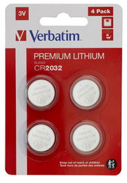 Verbatim CR2032 Pila de Litio 3V (Pack de 4)