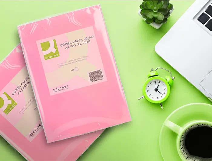 Q-connect Papel Color DIN A4 80 gr Rosa Paquete 500 Hojas Q-connect Papel Color DIN A4 80 gr Rosa Paquete 500 Hojas