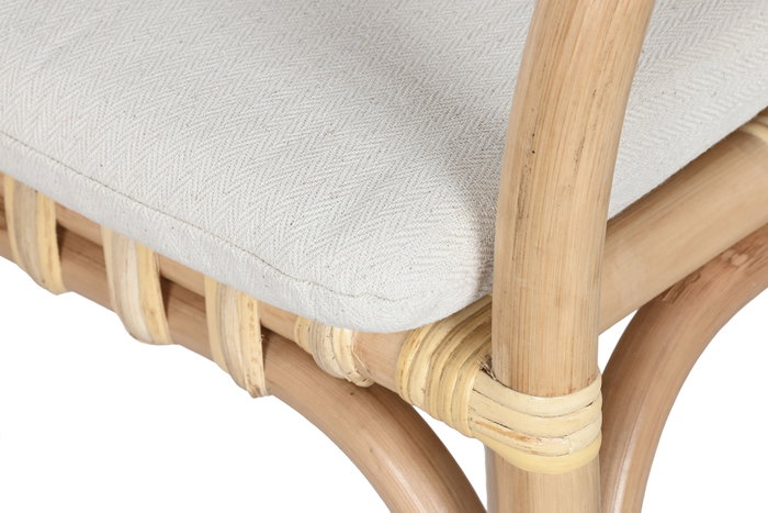 DKD Home Decor Set de Mesa y 2 Sillones con Cojín de Ratán DKD Home Decor Set de Mesa y 2 Sillones con Cojín de Ratán