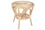 DKD Home Decor Set de Mesa y 2 Sillones con Cojín de Ratán