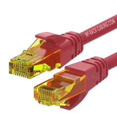 WP WPC-PAT-6AU005R Cable de red Cat6a U/UTP Rojo 0,5 m